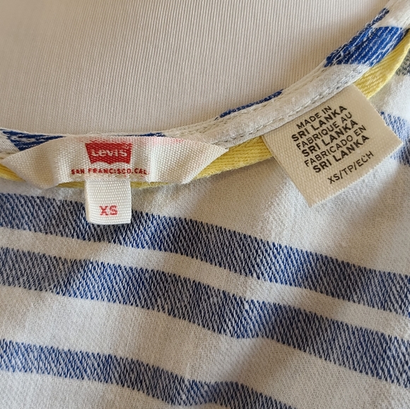 Levi's Blue and White Striped Top Size XS - Picture 9 of 11